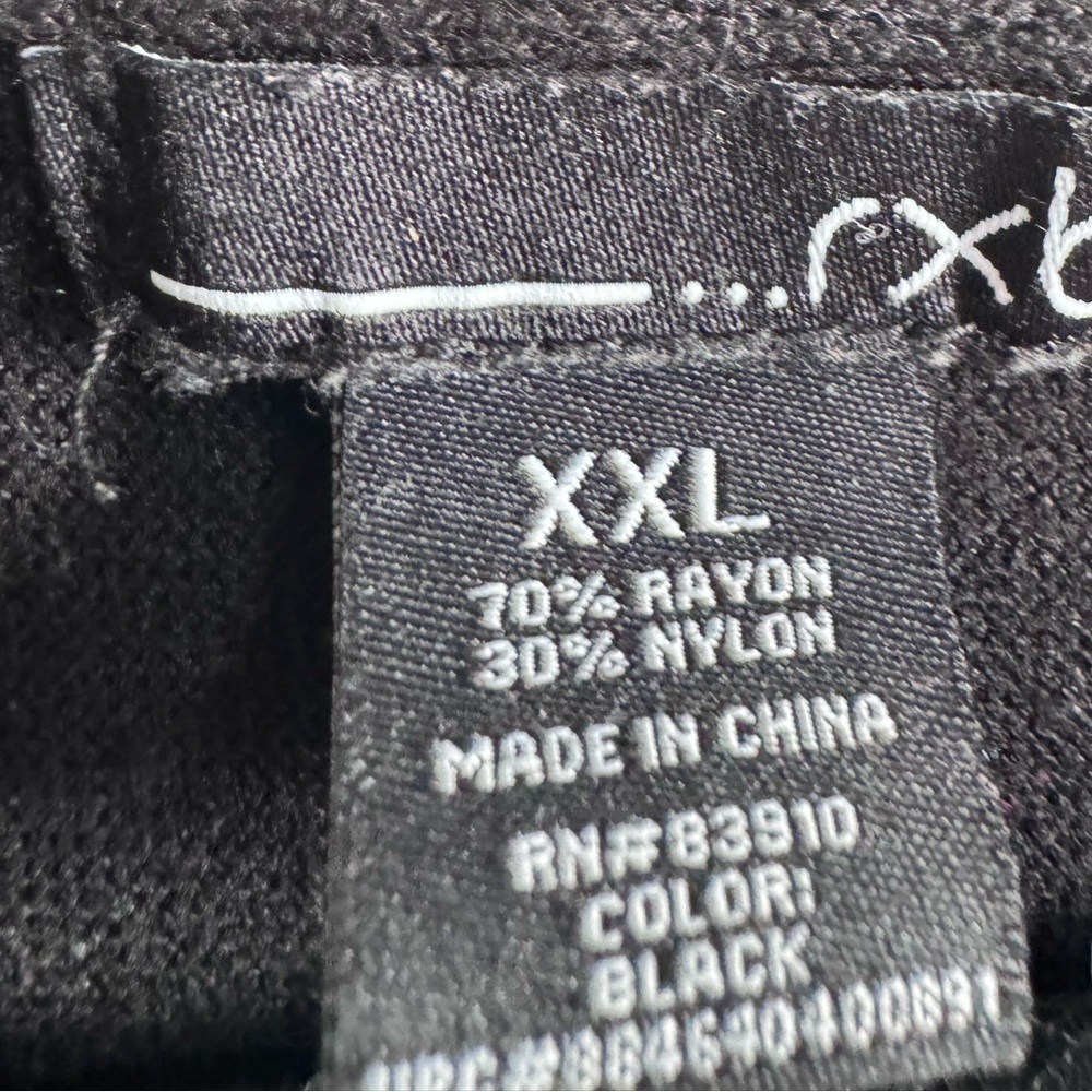 RXB Black V-Neck Sweater XXL Button Sleeve - Picture 3 of 6